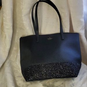 KATE SPADE New Black Shoulder Bag Tote Bag Sparkles